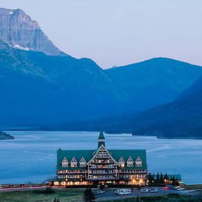 The Prince of Wales Hotel at Waterton Lakes Provincial Park. 