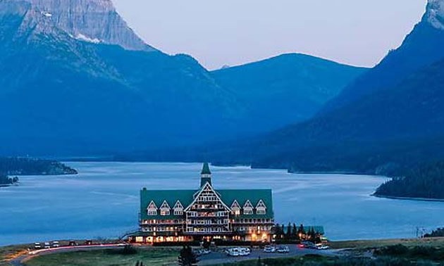 The Prince of Wales Hotel at Waterton Lakes Provincial Park. 