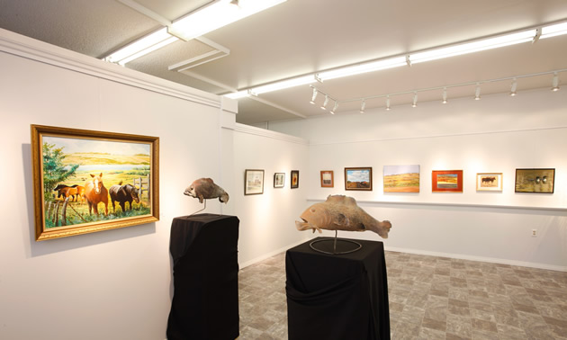 The Gallery on 3rd features local artists and artists from around the province.