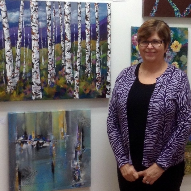 Wendy Provins displays her art at the Okanagan Art Gallery in Osoyoos, B.C. Photo courtesy Wendy Provins