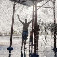 people at rotary park while camping and RVing in Whitecourt Alberta