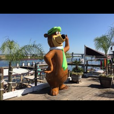 Large Yogi Bear statue. 