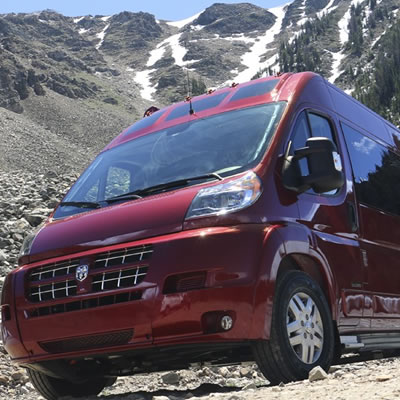 Zion Roadtrek vehicle in Montana. 